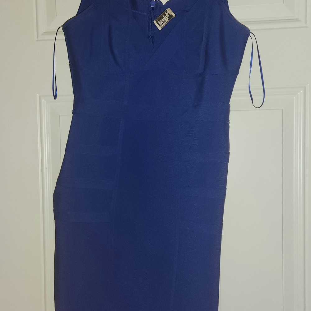 Hybrid Apparel Royal Blue Midi Dress